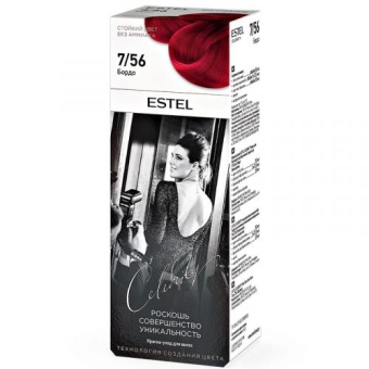 Краска-уход Estel Celebrity для волос, 7/56 бордо, Эстель, 140 мл