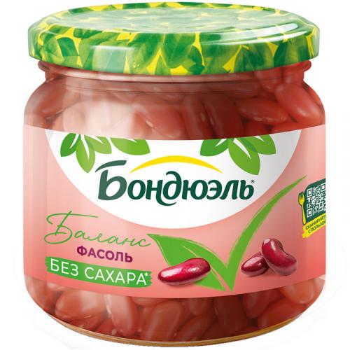 Фасоль Бондюэль красная без сахара, Бондюэль, 350 мл