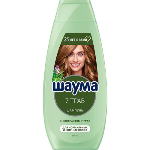 Шампунь Шаума 7 трав для нормальных и жирных волос, Лаб Индастриз, 360 мл
