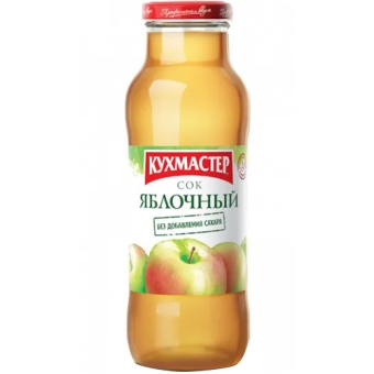 Сок Кухмастер яблочный осветленный, Кухмастер, 0.68 л