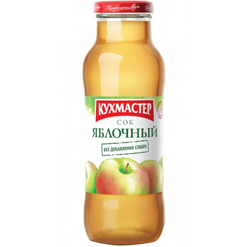 Сок Кухмастер яблочный осветленный, Кухмастер, 0.68 л