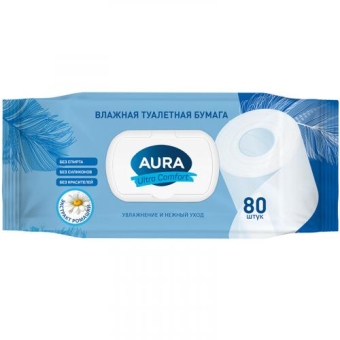 Бумага туалетная Aura Ultra Comfort, Коттон Клаб,