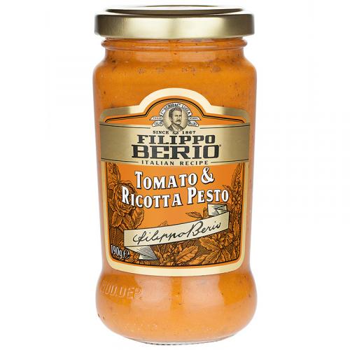Соус Filippo Berio Песто с томатами и сыром рикотта, Филиппо Беррио, 190 г