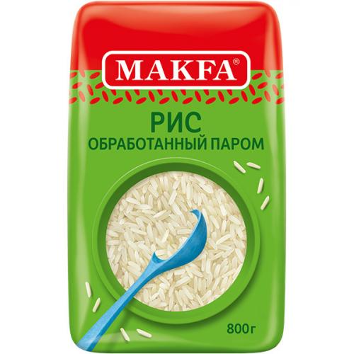Крупа Makfa рис длиннозерный, обработанный паром, Макфа, 800 г