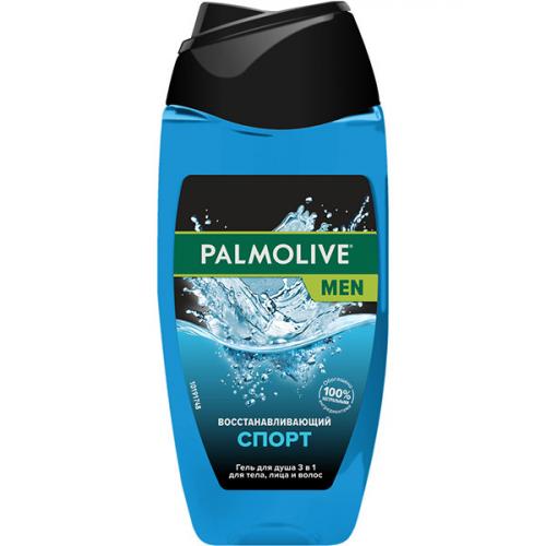 Гель для душа Palmolive Men Спорт восстанавливающий 3 в 1 для тела, лица и волос, Colgate-Palmolive, 250 мл