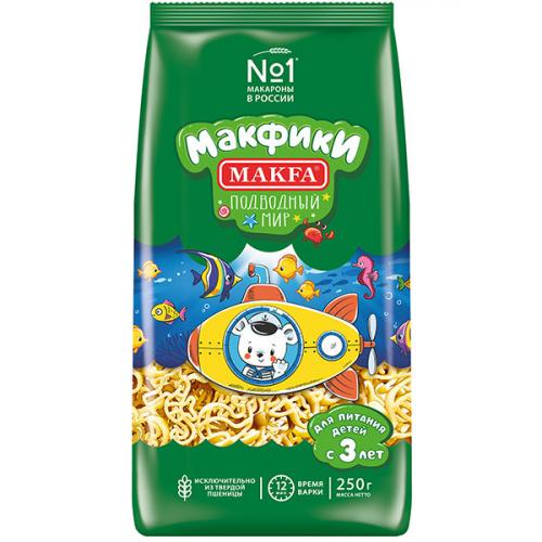 Макаронные изделия Makfa Макфики Подводный мир, Макфа, 250 г