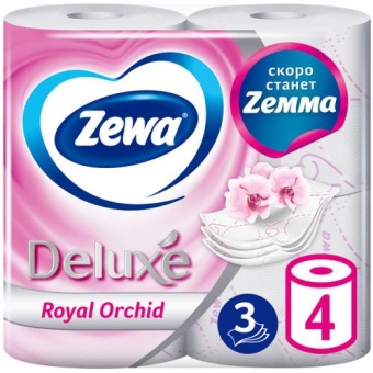 Бумага туалетная Zewa Deluxe Орхидея, Эссити