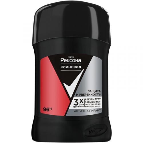 Антиперспирант-карандаш Рексона Men Клиникал Защита и уверенность, UNILEVER HPC, 50 мл