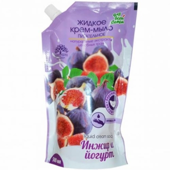 Крем-мыло жидкое Для всей семьи Инжир и йогурт, РЕНЕССАНС Косметик, 500 мл