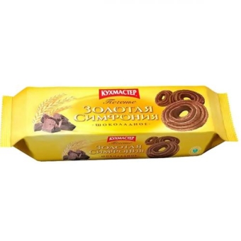 Печенье сдобное Кухмастер Золотая Симфония шоколадное, Кухмастер, 230 г
