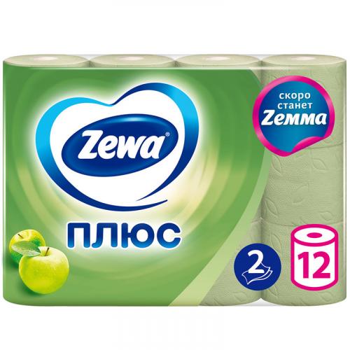 Бумага туалетная Zewa Плюс Яблоко, 2 слоя, Эссити, .