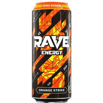 Напиток энергетический Rave Energy Orange Strike, ЮБК, 0.45 л