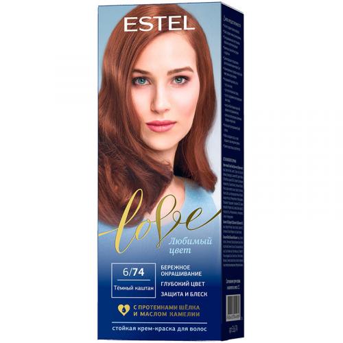 Крем-краска стойкая Estel Love для волос, 6/74 темный каштан, ЭСТЕЛЬ, 50 мл