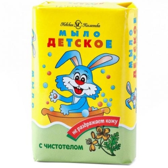 Мыло туалетное Невская Косметика Детское с чистотелом, Невская Косметика, 90 г