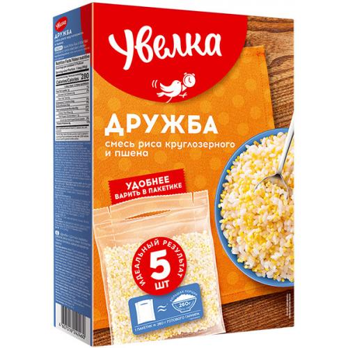 Смесь Увелка Дружба рис круглозерный и пшено шлифованное, Увелка, 400 г