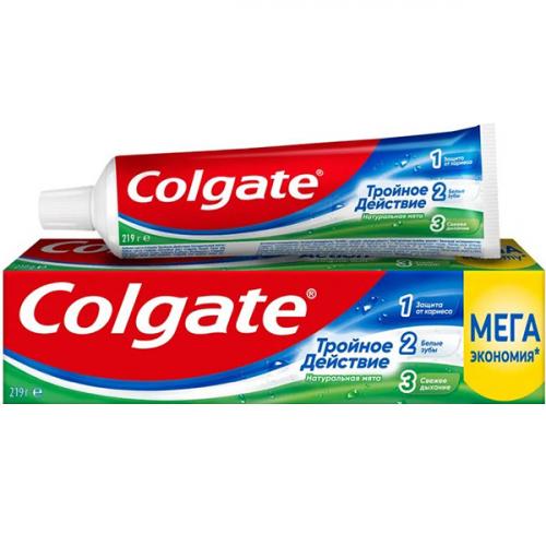 Паста зубная Colgate Тройное действие Натуральная мята, Colgate-Palmolive, 150 мл