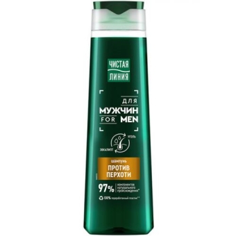 Шампунь Чистая линия For Men против перхоти, Концерн Калина, 400 мл