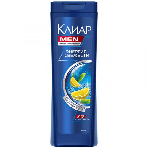 Шампунь Клиар Men Энергия свежести для волос, Unilever HPC, 400 мл