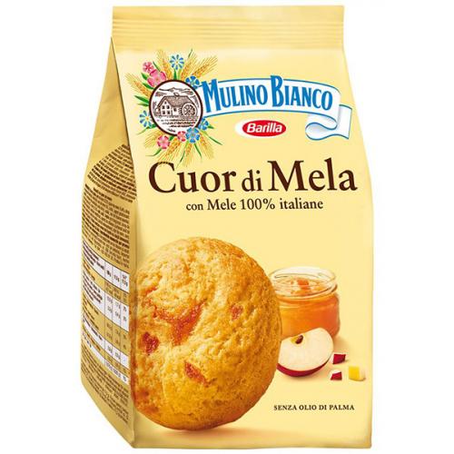 Печенье сдобное Mulino Bianco Cuor di Mela с яблочной начинкой, Barilla, 250 г