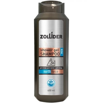 Гель-шампунь для душа Zollider North Force 3в1, Градиент, 400 мл