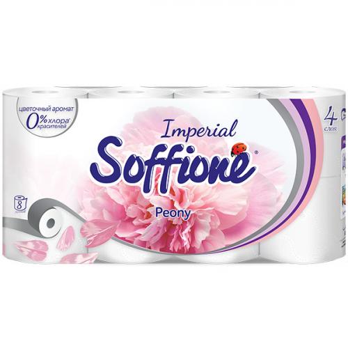 Бумага туалетная Soffione Imperial Peony 4-х слойная, Архбум Тиссью Групп, .