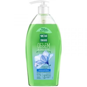 Шампунь Чистая линия Объем и сила для тонких и ослабленных волос, Концерн Калина, 750 мл