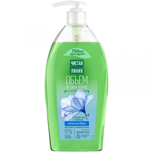 Шампунь Чистая линия Объем и сила для тонких и ослабленных волос, Концерн Калина, 750 мл