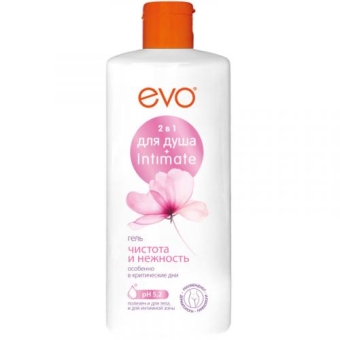 Гель Evo 2 в 1 Чистота и нежность для душа и интимной гигиены, Аванта-Сувенир, 400 мл