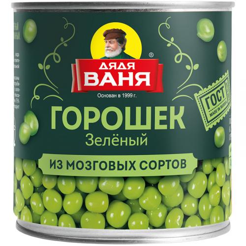 Горошек зеленый Дядя Ваня из мозговых сортов, Дядя Ваня Трейдинг, 400 г