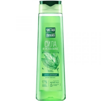 Шампунь укрепляющий Чистая линия Сила и густота для всех типов волос, Концерн Калина, 400 мл