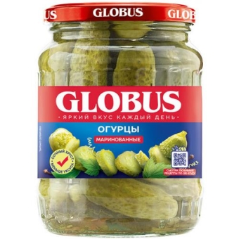 Огурцы Globus маринованные, Глобус, 720 мл