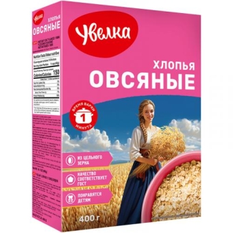 Хлопья овсяные Увелка моментальные, Увелка, 400 г