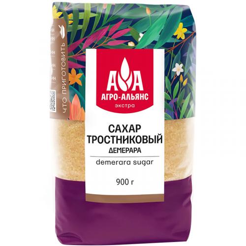 Сахар коричневый Агро-Альянс Экстра Демерара, Агро-Альянс, 900 г
