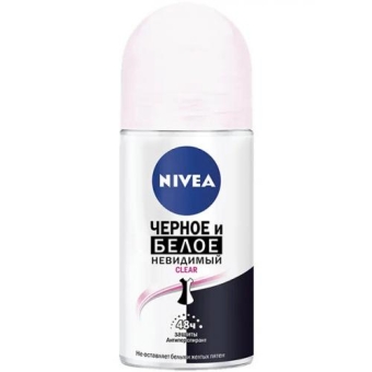 Антиперспирант роликовый Nivea Черное и белое Невидимый, Beiersdorf, 50 мл