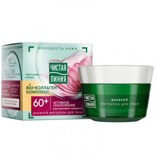 Фитокрем дневной Чистая линия Активное омоложение 60+ для лица, Концерн Калина, 45 мл