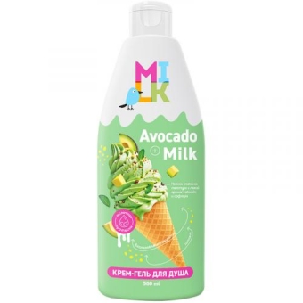 Крем-гель для душа Milk Молоко и авокадо, БИГ, 500 мл