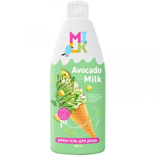 Крем-гель для душа Milk Молоко и авокадо, БИГ, 500 мл
