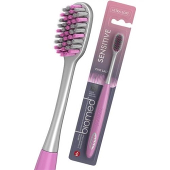 Щетка зубная Biomed Pink Salt с розовой гималайской солью ультрамягкая, SPLAT