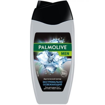 Гель для душа Palmolive Men Арктический ветер 3 в 1 для тела, лица и волос, Colgate-Palmolive, 250 мл