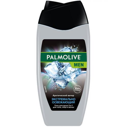 Гель для душа Palmolive Men Арктический ветер 3 в 1 для тела, лица и волос, Colgate-Palmolive, 250 мл