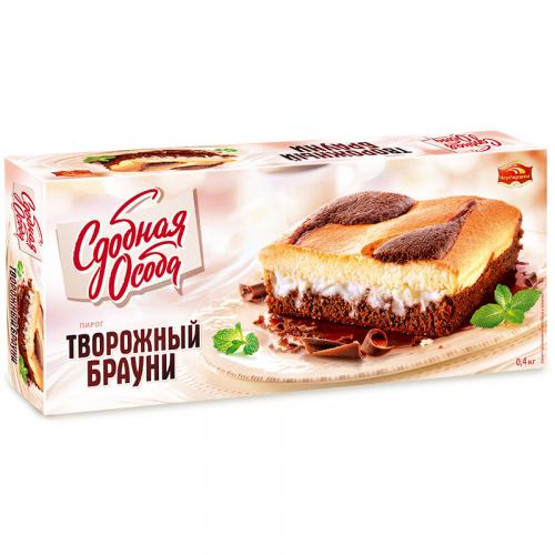 Пирог Сдобная особа Творожный брауни, Черемушки, 400 г
