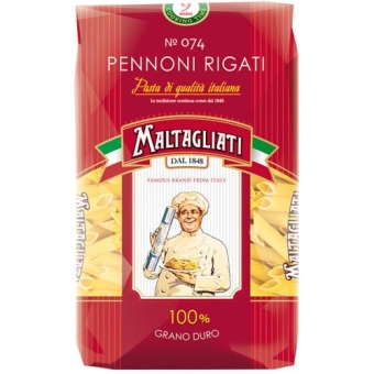 Макаронные изделия Maltagliati 074 Pennoni Rigati Перья рифленые, ИНФОЛИНК, 450 г