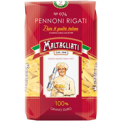Макаронные изделия Maltagliati 074 Pennoni Rigati Перья рифленые, Инфолинк, 450 г