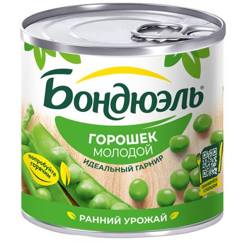 Горошек Бондюэль зеленый молодой, Бондюэль, 200 г