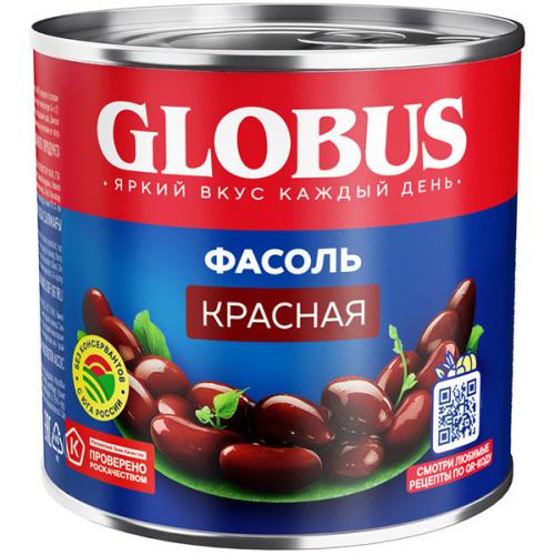 Фасоль Globus красная натуральная, Глобус, 400 г