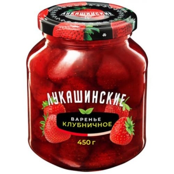 Варенье Лукашинские клубничное, ФОРВАРД, 450 г