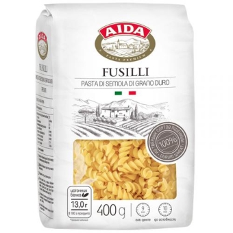 Макаронные изделия Aida Fusilli Спираль, АГРО-Альянс, 400 г