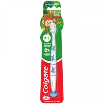 Щетка зубная Colgate For Kids на присоске для детей 2-9 лет, ультрамягкая, Colgate-Palmolive,