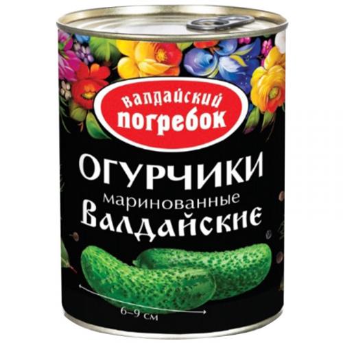 Огурчики Валдайский погребок Валдайские маринованные целые, Валдай, 900 мл