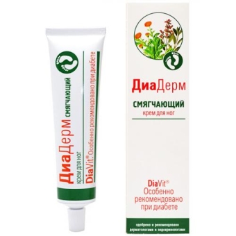 Крем для ног Диадерм Смягчающий для больных сахарным диабетом, АВАНТА-СУВЕНИР, 75 мл